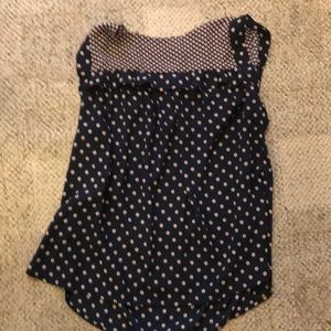 LOFT Navy Sleeveless Blouse